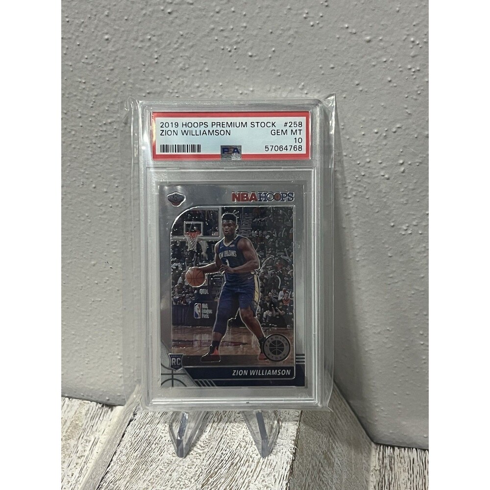 2019-20 Hoops Premium Stock Zion Williamson #258 Base Rookie RC PSA 10 GEM MINT
